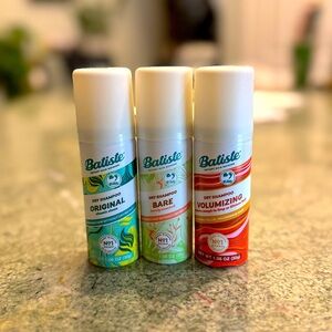 Batiste 3 Pack Travel Sizes Dry Shampoo 1.06oz Original | Bare | Volumizing